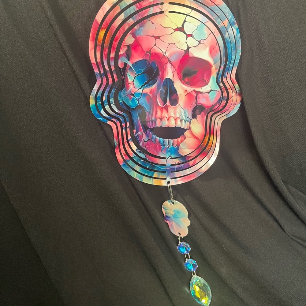 Colorful Skull Wind Spinner